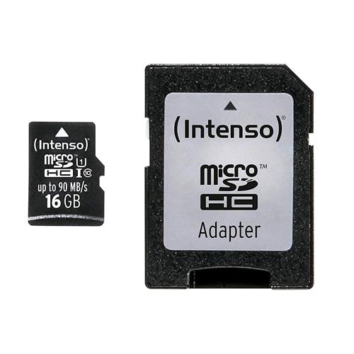 INTENSO MICRO SDHC 16GB CLASSE 10 CON ADATTATORE