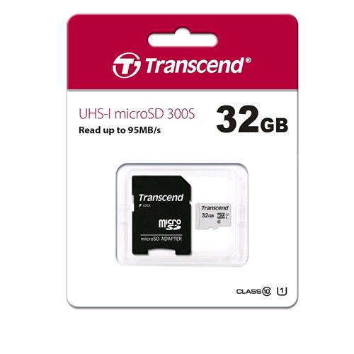 TRANSCEND 32GB MICROSD UHS-I U1 CLASSE 10 + ADATTATORE