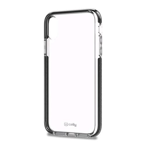 CELLY APPLE iPHONE XR COVER HEXAGON IN TPU COLORE TRASPARENTE/NERO
