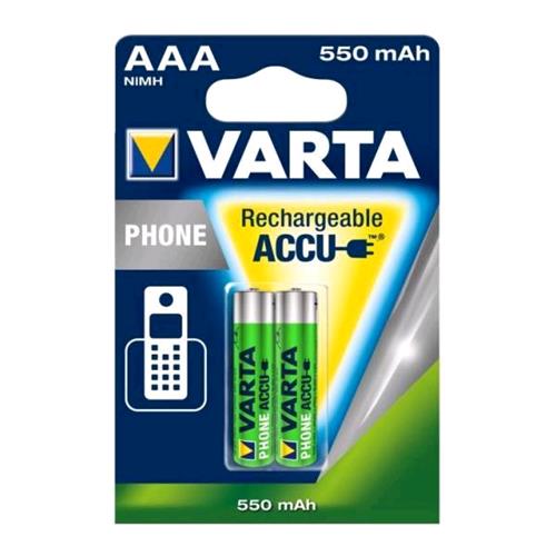 VARTA PHONE POWER BATTERIA MINISTILO AAA RICARICABILE 550mAh CONF 2 Pz.