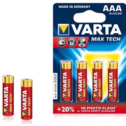 VARTA MAX TECH BATTERIE MINI STILO AAA ALCALINE CONF 4 Pz.