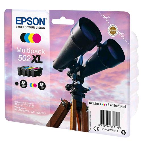 EPSON MULTIPACK 502 XL CARTUCCE INK-JET NERO + CIANO + MAGENTA + GIALLO