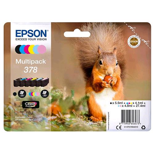 EPSON MULTIPACK 378 CARTUCCE INK NERO + CIANO + CIANO CHIARO + MAGENTA + MAGENTA