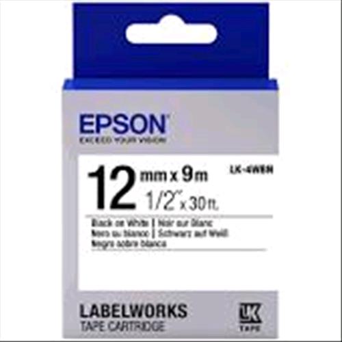 EPSON LK-4WBN NASTRO NERO/BIANCO 12 X 9