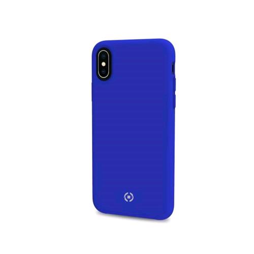 CELLY APPLE iPHONE X COVER IN SILICONE SOFT-TOUCH COLORE BLU