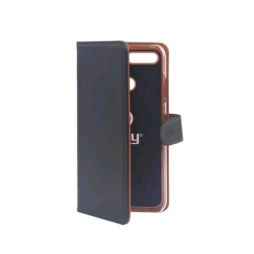 CELLY HUAWEI Y9 2018 CUSTODIA A PORTAFOGLIO NERO