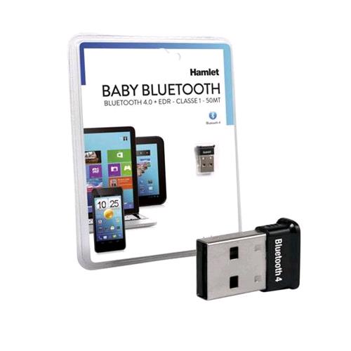 HAMLET XBTUS100BKK MICRO ADATTATORE BLUETOOTH USB CLASSE 1-50 MT COLORE NERO