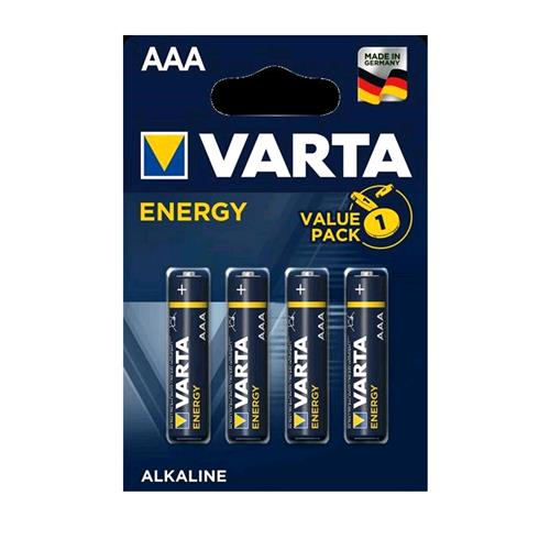 VARTA ENERGY BATTERIA MINI STILO AAA 4 Pz.
