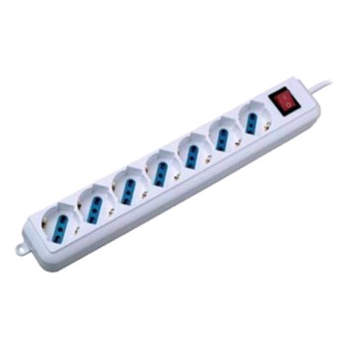 ATLANTIS LAND P011-SL3007-W MULTIPRESA 7 POSTI SHUKO + INTERRUTTORE COLORE BIANC