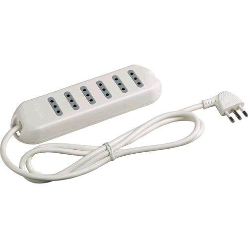BTICINO 3630D MULTIPRESA SLIM 1.5 MT 6 PRESE 10A COLORE BIANCO