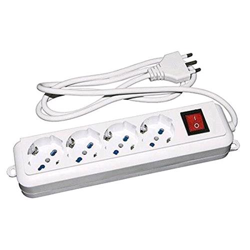 LINK LKMP04 MULTIPRESA 4 PRESE UNIVERSALI ITA/SCHUKO 10/16 A A SPINA 16 A CON IN