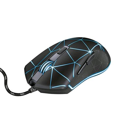 TRUST GXT133 LOCX MOUSE GAMING OTTICO USB-A 6 PULSANTI 4.000 DPI DESTRORSI NERO