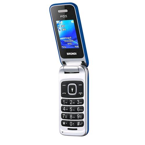 BRONDI FOX DUAL SIM FLIP ATTIVO 1,77" 1.3MPX RADIO FM ITALIA AZZURRO
