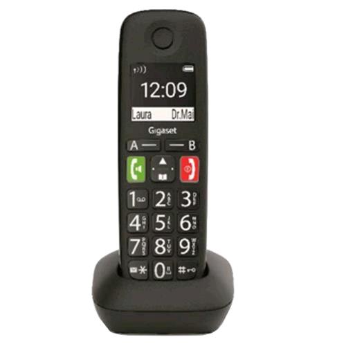 GIGASET E290HX SENIOR CORDLESS DECT AGGIUNTIVO BLACK