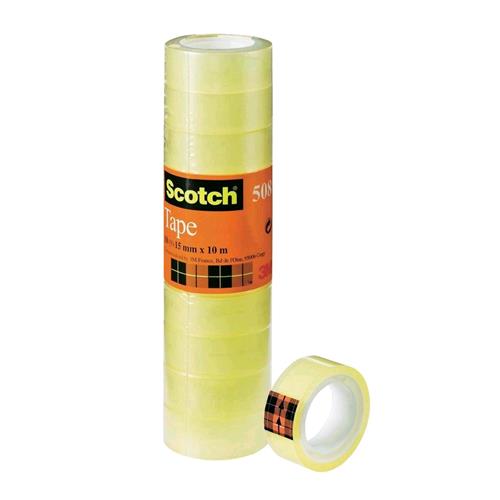 3M SCOTCH 510 NASTRO ADESIVO 15MMx10M CONF. 10 Pz.
