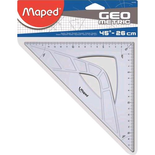 MAPED SQUADRA IN PLASTICA IMPUGNATURA ERGONOMICA 45° 26 CM