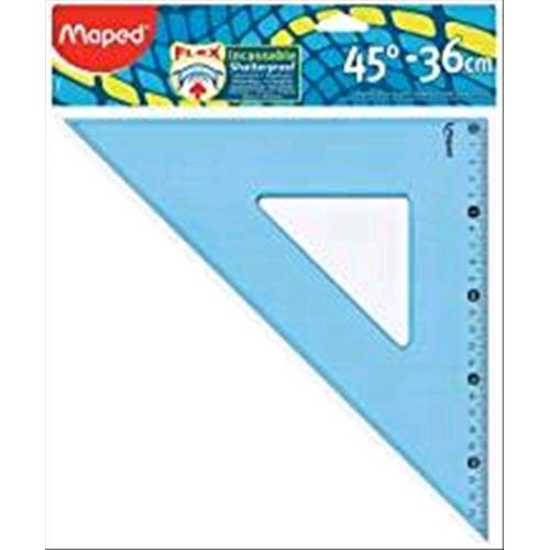 MAPED SQUADRA PLASTICA INFRANGIBILE 45° 36 CM