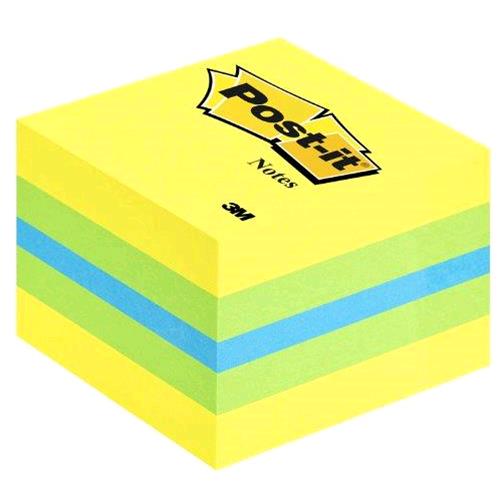 3M MINI CUBO POST-IT DADO LEMON 2051-L 400 FOGLI POST-IT 51MMx51MM COLORI ASSORT