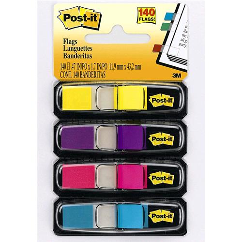 3M POST-IT INDEX MINISET SEGNAPAGINA 12MMx43.6MM COLORI ASSORTITI CONF. 140 Pz.