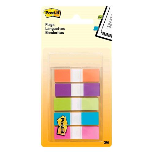 3M POST-IT INDEX MINI SET SEGNAPAGINA 11.9MMx43.2MM COLORI ASSORTITI CONF. 100 P