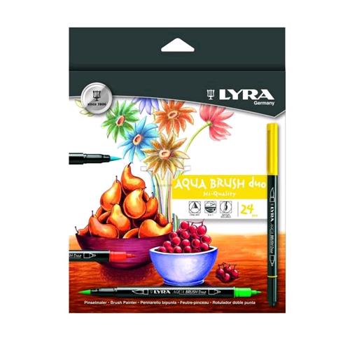 LYRA AQUA BRUSH DUO PENNARELLI DOPPIA PUNTA PENNELLO/FINE COLORI ASSORTITI CONF.