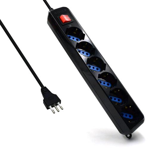 NILOX W3923 MULTIPRESA CIABATTA ELETTRICA A 6 POSTI PRESE ITALIANE 10A + SCHUKO