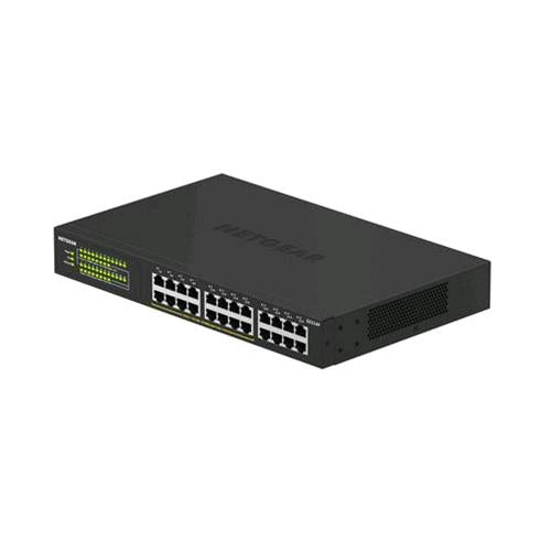 NETGEAR GS324P SWITCH 1U NON GESTITO 24 PORTE LAN RJ-45 FULL DUPLEX 10/100/1000
