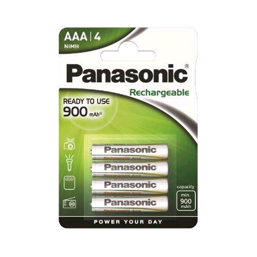 PANASONIC 900 MAH MINISTILO AAA RICARICABILE BLISTER 4 Pz.