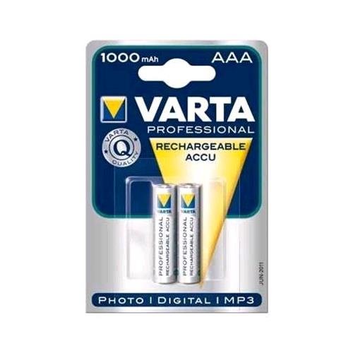 VARTA BATTERIA MINI STILO AAA 1.000 mAh RICARICABILE BLISTER 2 Pz.
