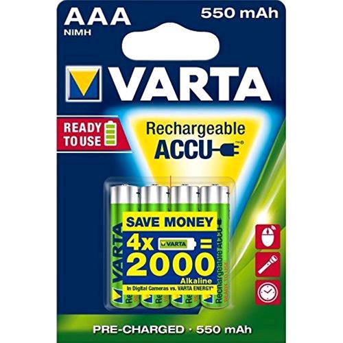 VARTA BATTERIA MINISTILO AAA 550 mAh RICARICABILE BLISTER 4 Pz.