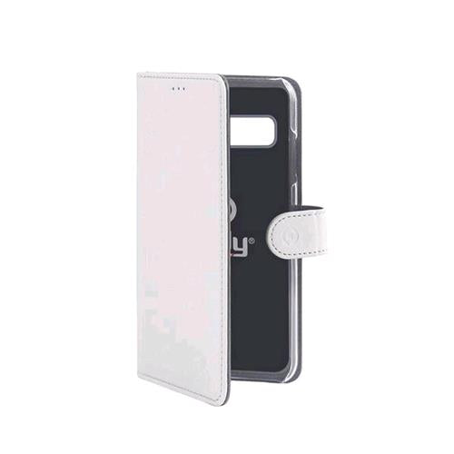CELLY SAMSUNG GALAXY S10 WALLY CASE CUSTODIA IN PELLE WHITE
