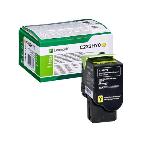 LEXMARK C232HY0 TONER GIALLO 2.300 PAGINE MC2325/2425/2535/2640