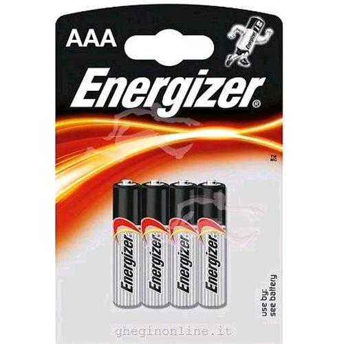 ENERGIZER AAA-LR03 MINISTILO AAA BATTERIE ALKALINE CONF 4 Pz.