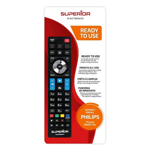SUPERIOR SUPTRB010 TELECOMANDO UNIVERSALE PER SMART TV PHILIPS V2 NERO