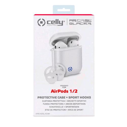CELLY AIRPODS 1/2 GLACIER CUSTODIA PROTETIVA PIU ARCHETTI SPORTIVI PER AIRPODS B