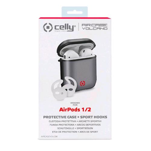CELLY AIRPODS 1/2 GLACIER CUSTODIA PROTETIVA PIU ARCHETTI SPORTIVI PER AIRPODS N