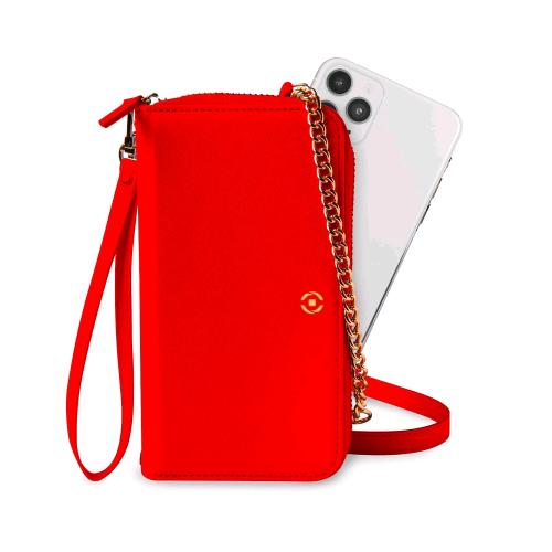 CELLY VENERE POCHETTE PER SMARTPHONE FINO A 6.5" IN SIMILPELLE ROSSO