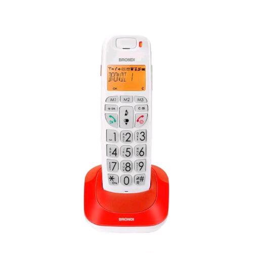 BRONDI BRAVO BRIGT TELEFONO CORDLESS DECT PER ANZIANI 3 TASTI PER CHIAMATE DIRET