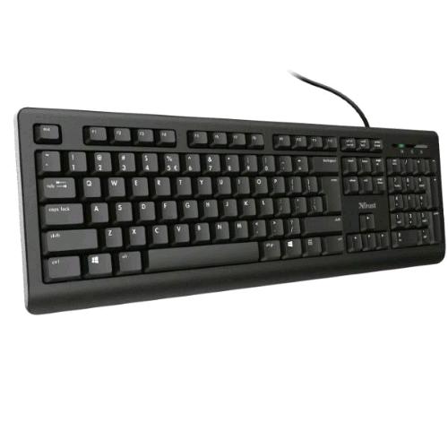 TRUST TK-150 SILENT KEYBOARD TASTIERA USB ULTRA SILENZIOSA LAYOUT ITALIANO CAVO