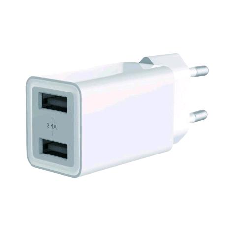 CONCEPTRONIC ALTHEA06W CARICABATTERIE DA RETE 2 PORTE USB-A 12W 2.4A BIANCO