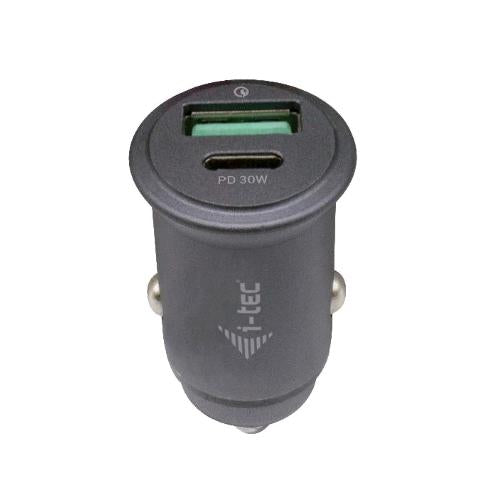 I-TEC CARICABATTERIA DA AUTO 1 X USB TIPO A 3.0 1 X USB TIPO C NERO
