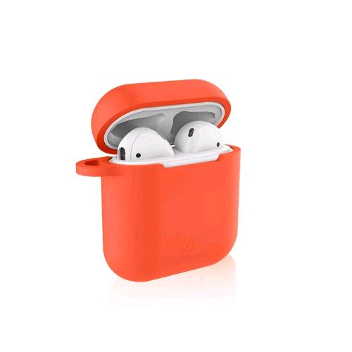 CELLY CUSTODIA PER BOX AIRPOD IN SILICONE ARANCIONE