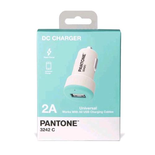 PANTONE CAR CHARGER USB CARICABATTERIE DA AUTO 12/24V OUTPUT 2.1A AZZURRO