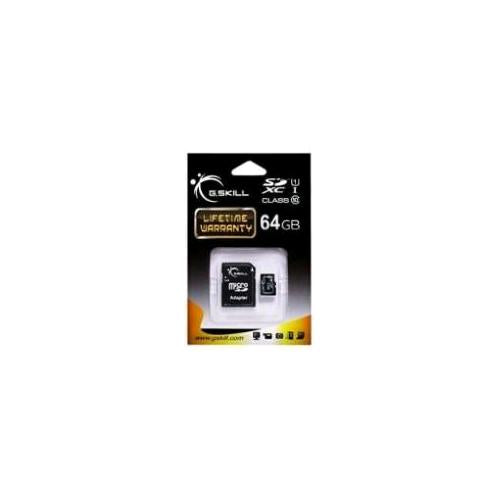 GSKILL MEMORIA FLASH MICRO SDXC 64 GB CLASSE 10 UHS -I CON ADATTATORE MICRO-SD N