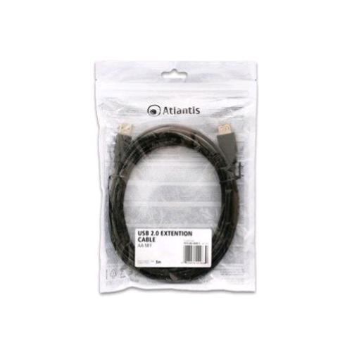 ATLANTIS CAVO PROLUNGA USB-2.0 TIPO A MASCHIO/FEMMINA 3 MT NERO