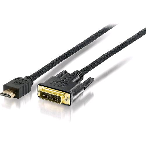 EQUIP 119322 CAVO HDMI / DVI - HDMI MASCHIO A DVI-D MASCHIO TRIPLA SCHERMATURA 2