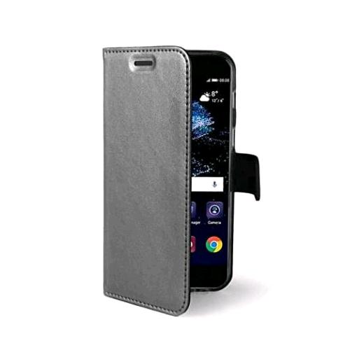 CELLY HUAWEI P10 PLUS CUSTODIA A PORTAFOGLIO SIMILPELLE FLAP MAGNETICO SILVER