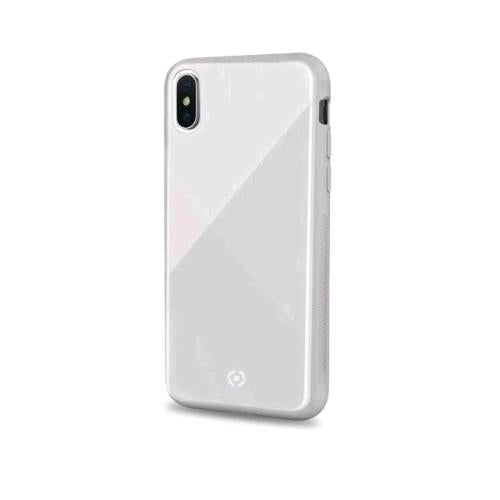 CELLY APPLE iPHONE XS/X CUSTODIA IN TPU + VETRO TEMPERATO BIANCO