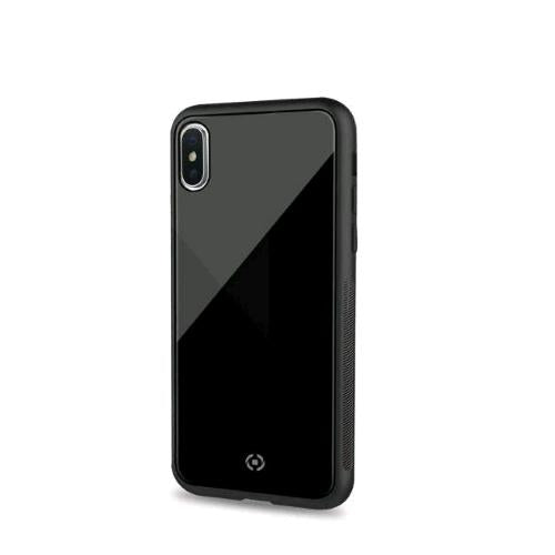 CELLY APPLE iPHONE XS MAX CUSTODIA IN TPU + VETRO TEMPERATO NERO