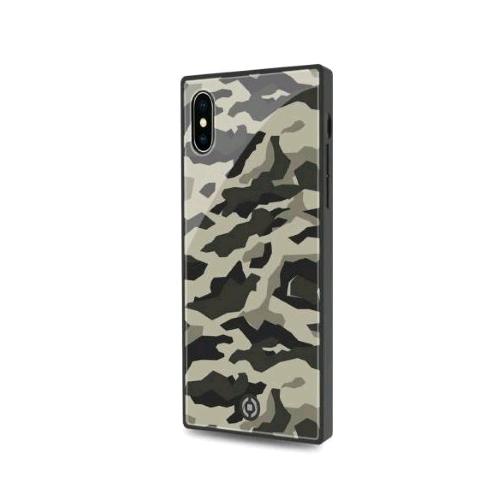 CELLY APPLE iPHONE XS/X CUSTODIA IN TPU + VETRO TEMPERATO MIMETICO GRIGIO